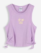 Top sans manches - D&eacute;coupes - ros&eacute; tendre 