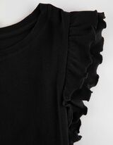 Felső - Trombita ujj&uacute; - fekete