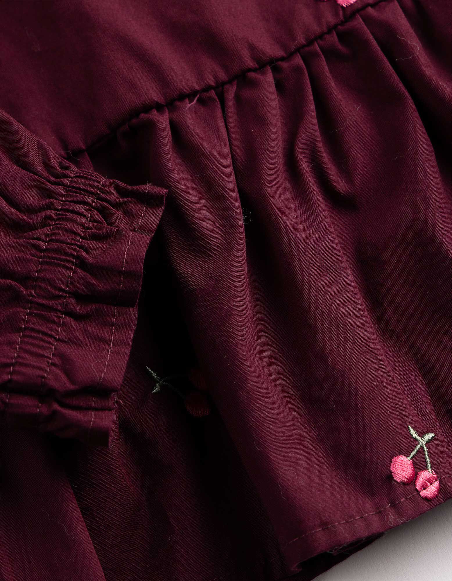 Blouse - Borduursel - Donkerrood