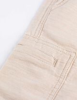 Shorts - Aufgesetze Taschen - beige
