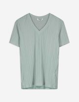 T-Shirt - Plisseefalten - hellgrün