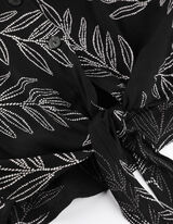 Maglia blusata - Con nodi - nero