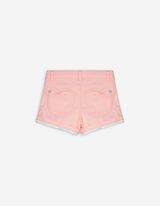 Pantaloncini di jeans - Bordatura decorativa - arancione