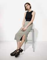 Pletena suknja - svetlo-zelena