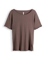 Pyžamov&yacute; set trička a kahot - Směs s visk&oacute;zou - hneda
