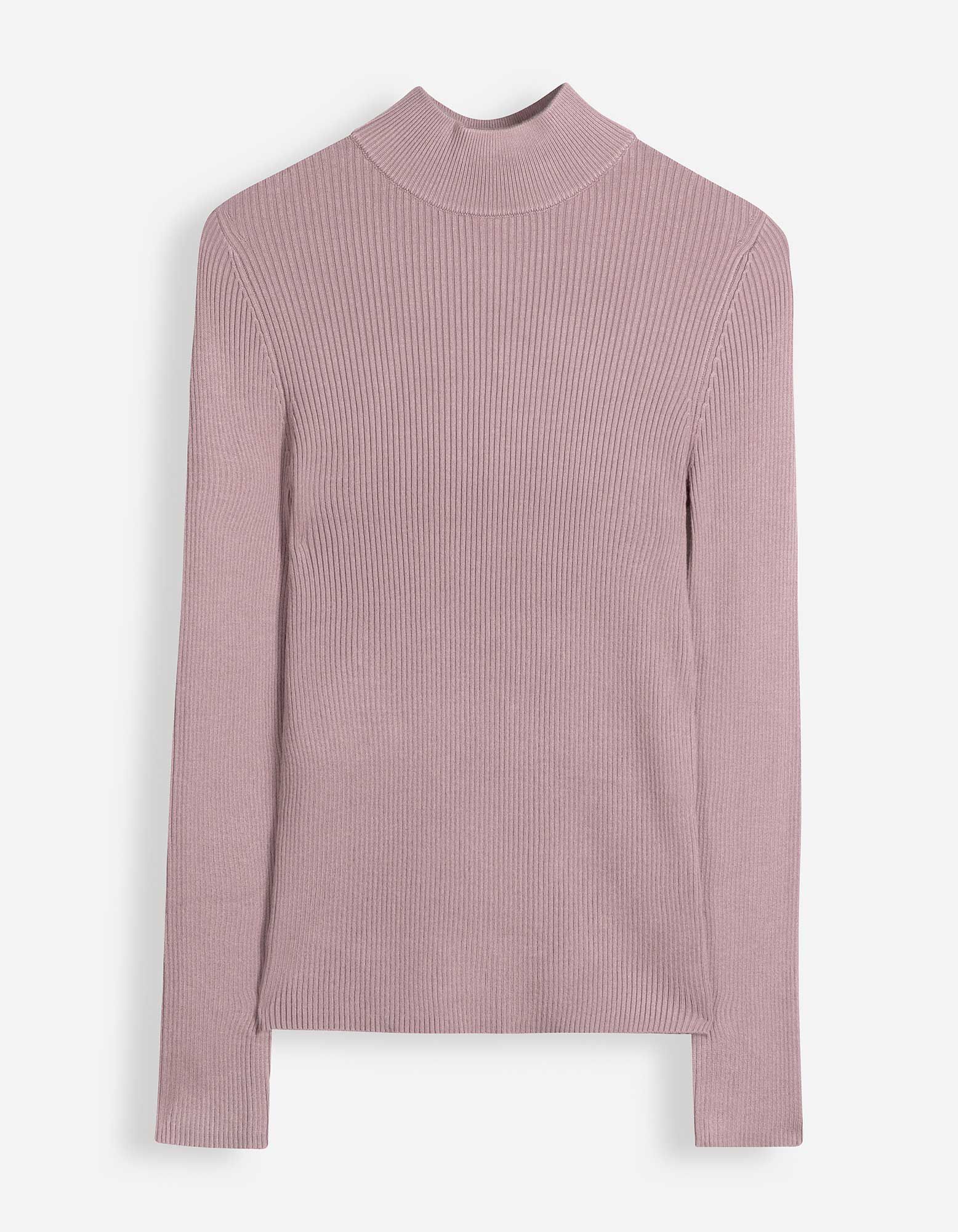 Pullover - Rippenstruktur - Lila