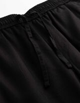 Hose - Leinen-Mix - schwarz