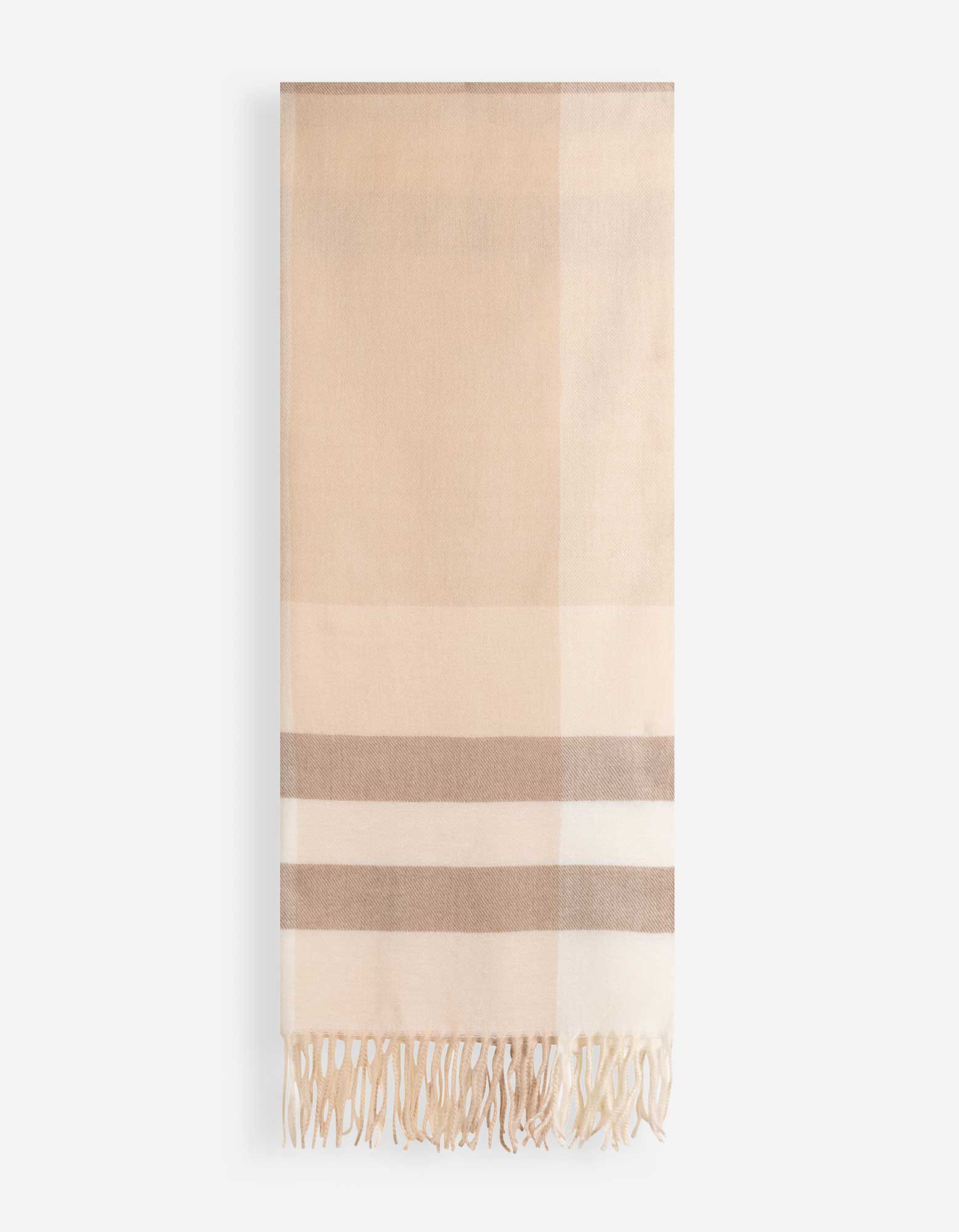 Schal - Karomuster - Beige