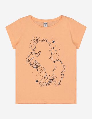 T-shirt - Glitterprint - roze