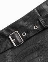 Minisukně - Imitace kůže - cerná