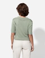 Strickshirt - Viskose-Mix - hellgrün