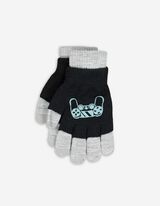 Handschuhe - Print - grau