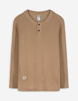 Pullover - Knopfleiste - hellbraun