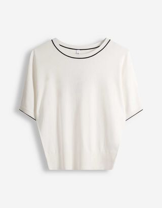 Pullover - Kurze &Auml;rmel - wei&szlig;