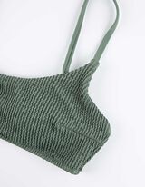 Bikinový vrchný diel - Štruktúrovaný materiál - tmavozelena