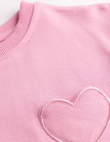 Sweatshirt - Brusttasche - pink
