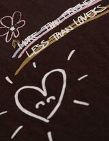 T-Shirt - Print - Braun
