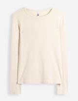 Langarmshirt - Feinripp - Off-White