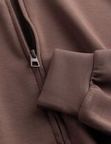 Sweatvest - Zachte touch - Donkerbruin
