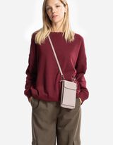 Borsa portacellulare - Similpelle - beige