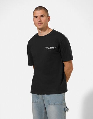 T-Shirt - R&uuml;ckenprint - schwarz