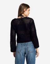 Kampsun - l&uuml;hendatud - must