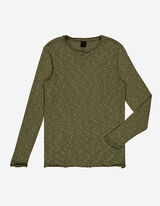 Herren Langarmshirt - Gerollte Abschlüsse