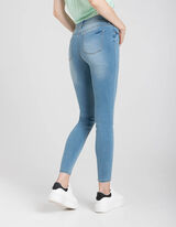 Džinsinės tamprės - Skalbimo poveikis - sviesiai melynas