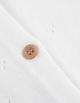 Cardigan - Tricot fin - Alb