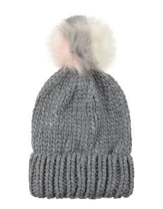 Damen Strickm&uuml;tze mit Bommel