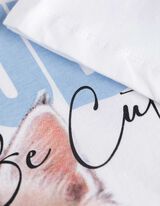 T-Shirt - Animal-Muster - weiß