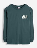 T-shirt &agrave; manches longues - Coupe oversize - vert fonc&eacute;