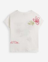 T-Shirt - Stickerei - Off-White