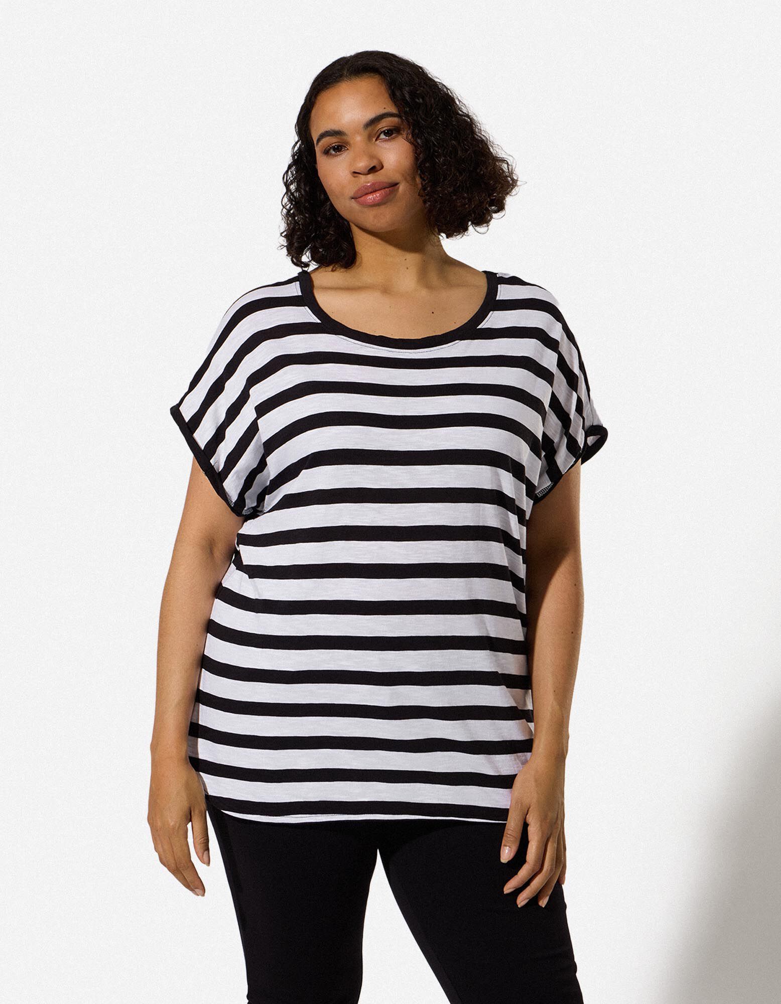 Shirt - Streifen - Schwarz