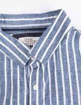 Hemd - Leinen-Mix - dunkelblau