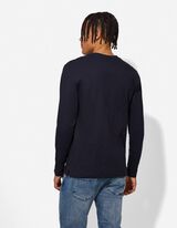 Langarmshirt - einfarbig - dunkelblau