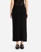 Strickrock - Wadenlang - schwarz