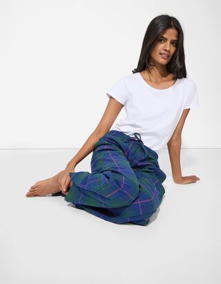 Pyjamahose - Karomuster - dunkelgrün