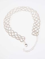 Choker - Siersteentjes - zilver