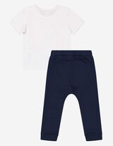 S&uacute;prava trička a nohav&iacute;c - Potlač - biely