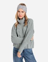 opaska - ozdobne koraliki - szary