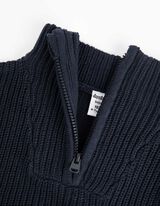 Troyer - Rebrový úplet - tmavomodra