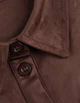 Abito - Imitazione di camoscio - marrone scuro