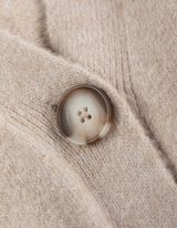 Longcardigan - V-Ausschnitt - beige
