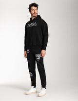 Pulover s kapuco - NASA - crna