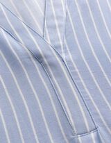 Blusentop - Allover-Print - Hellblau