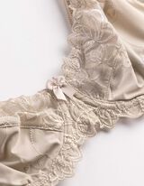 T-Shirt-BH - Stickereien - beige