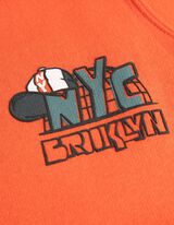 Kapucnis felső - Kenguruzseb - narancs