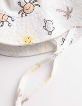 bucket hat - Celoplo&scaron;n&aacute; potlač - biely