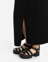 Strickrock - Wadenlang - schwarz